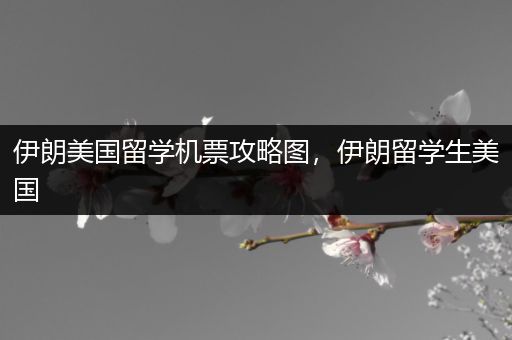 伊朗美国留学机票攻略图，伊朗留学生美国