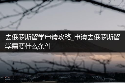 去俄罗斯留学申请攻略_申请去俄罗斯留学需要什么条件