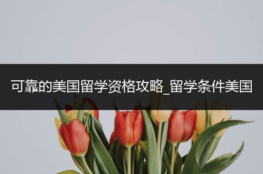 可靠的美国留学资格攻略_留学条件美国