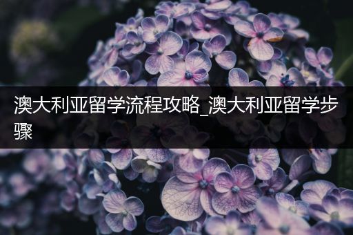 澳大利亚留学流程攻略_澳大利亚留学步骤