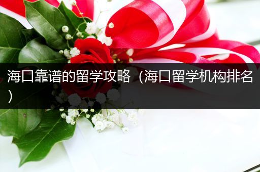 海口靠谱的留学攻略（海口留学机构排名）