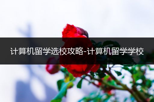 计算机留学选校攻略-计算机留学学校