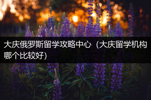 大庆俄罗斯留学攻略中心（大庆留学机构哪个比较好）