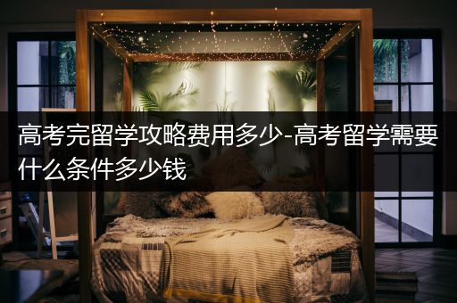 高考完留学攻略费用多少-高考留学需要什么条件多少钱