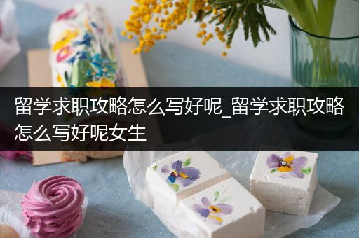 留学求职攻略怎么写好呢_留学求职攻略怎么写好呢女生