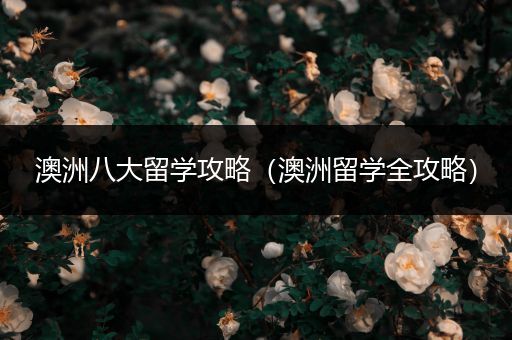 澳洲八大留学攻略（澳洲留学全攻略）