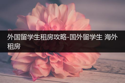 外国留学生租房攻略-国外留学生 海外租房