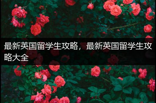 最新英国留学生攻略，最新英国留学生攻略大全