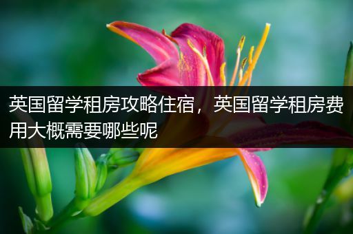 英国留学租房攻略住宿，英国留学租房费用大概需要哪些呢