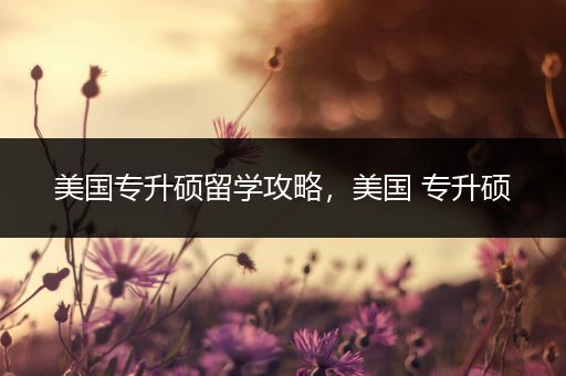 美国专升硕留学攻略，美国 专升硕