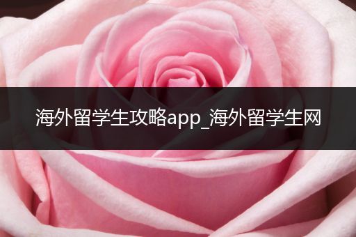 海外留学生攻略app_海外留学生网
