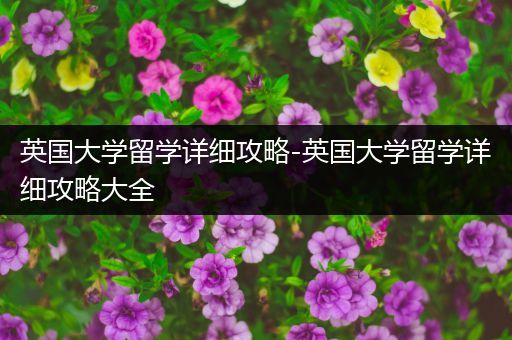 英国大学留学详细攻略-英国大学留学详细攻略大全