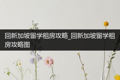回新加坡留学租房攻略_回新加坡留学租房攻略图