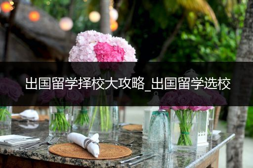 出国留学择校大攻略_出国留学选校