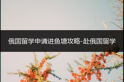 俄国留学申请进鱼塘攻略-赴俄国留学