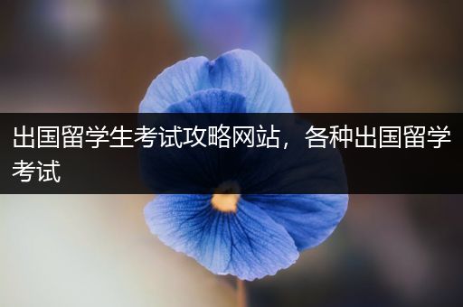 出国留学生考试攻略网站，各种出国留学考试