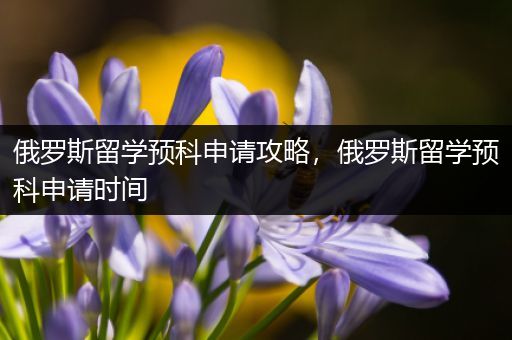 俄罗斯留学预科申请攻略，俄罗斯留学预科申请时间
