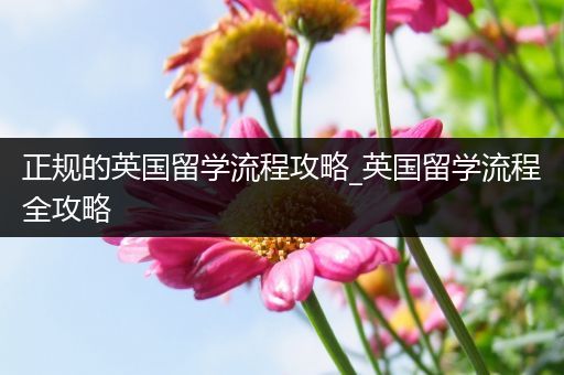 正规的英国留学流程攻略_英国留学流程全攻略