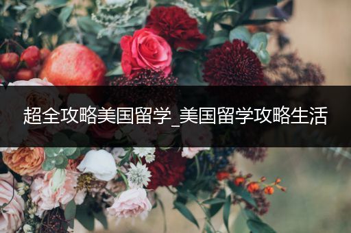 超全攻略美国留学_美国留学攻略生活