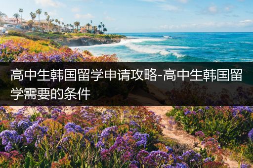 高中生韩国留学申请攻略-高中生韩国留学需要的条件