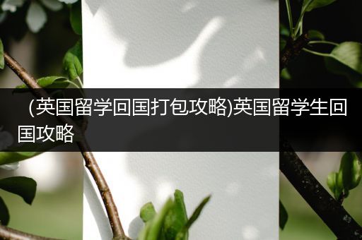 （英国留学回国打包攻略)英国留学生回国攻略