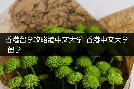 香港留学攻略港中文大学-香港中文大学 留学