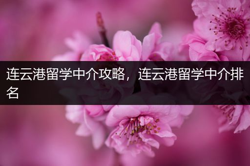 连云港留学中介攻略，连云港留学中介排名