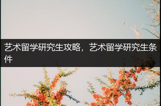 艺术留学研究生攻略，艺术留学研究生条件