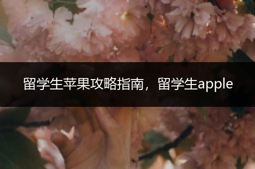 留学生苹果攻略指南，留学生apple
