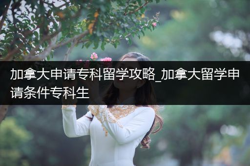 加拿大申请专科留学攻略_加拿大留学申请条件专科生