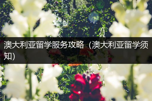 澳大利亚留学服务攻略（澳大利亚留学须知）